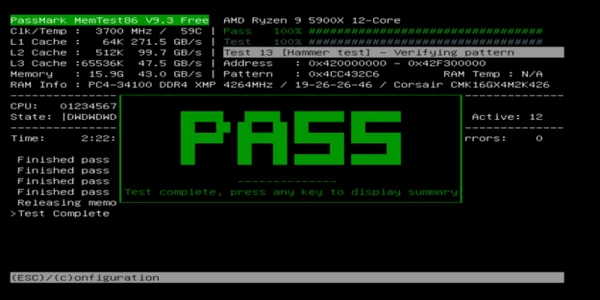 MemTest86 (PASS)