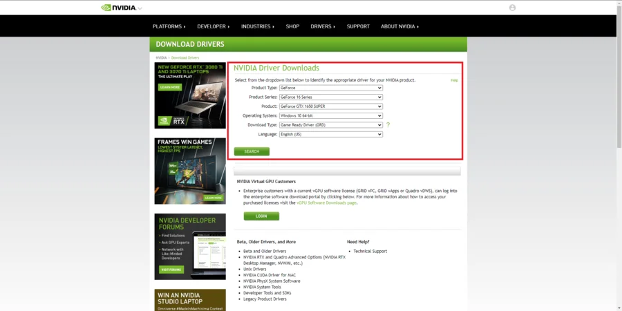 GPU Model & Series.