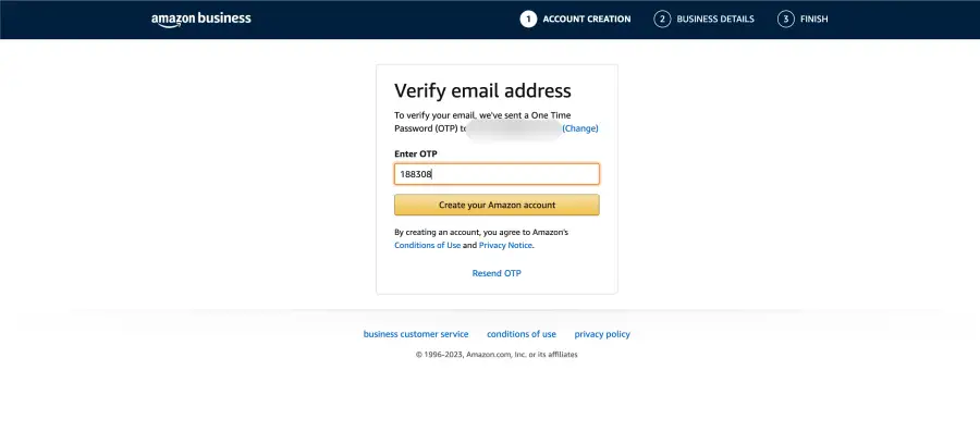 Amazon Business Sign Up 3