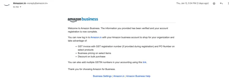 amazon business account activation