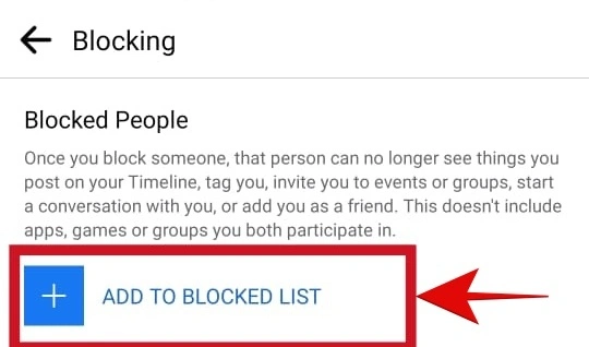add to blocked list