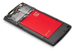 Oneplus one with its red Battery