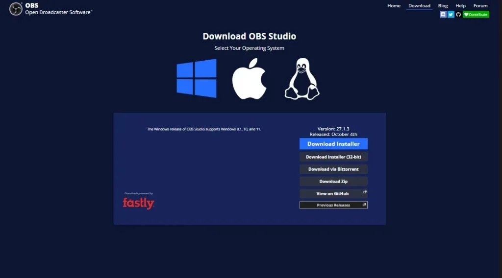OBS Download Page