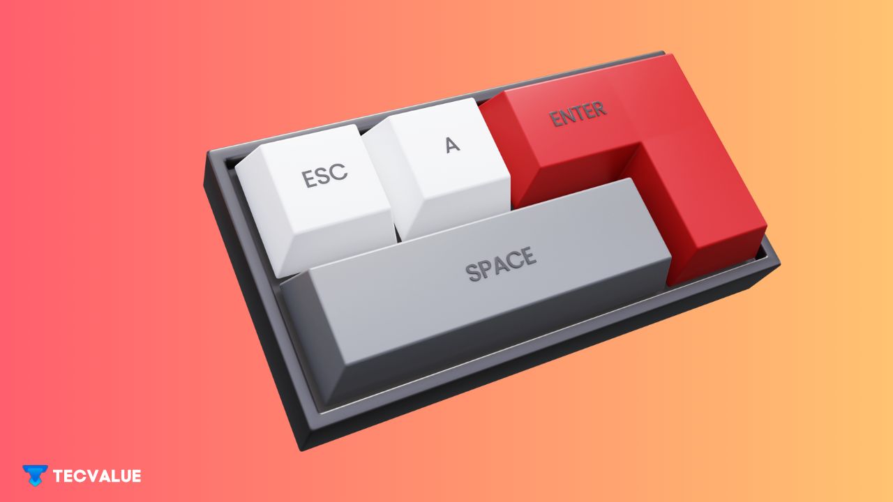mechanical keyboard keys in 3d