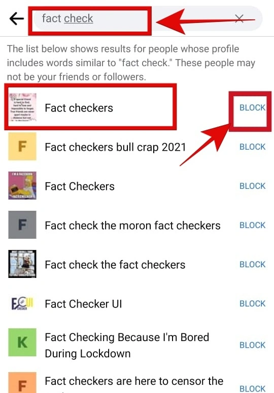 blocking fact checker spam on facebook