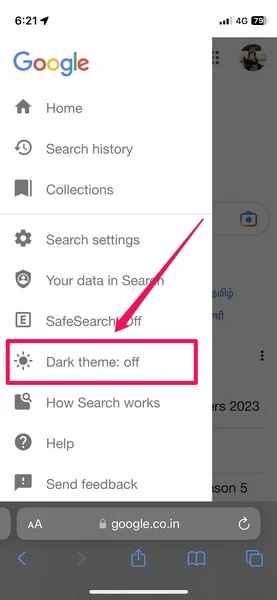Dark theme option